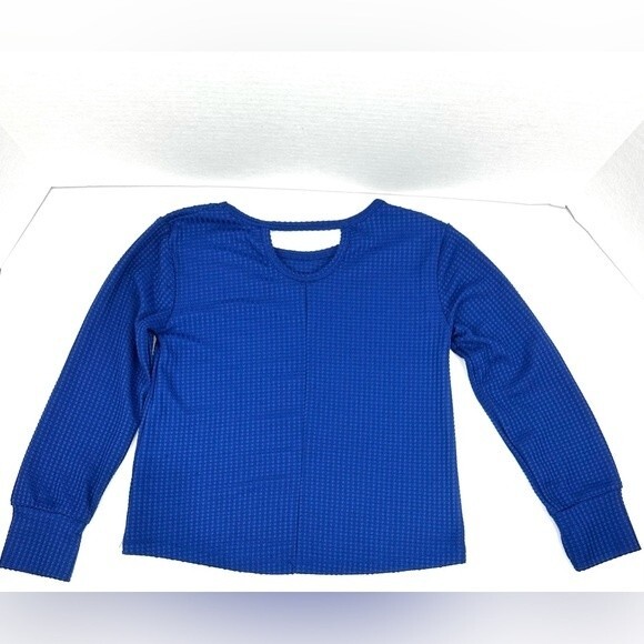Xersion Girls Blue Athletic Long Sleeve Shirt with thumb holes Sz XS 6/6X - Picture 5 of 10